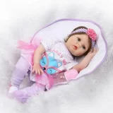 Кукла Реборн Натали Силиконовая с мягконабивным телом QA Baby 55см